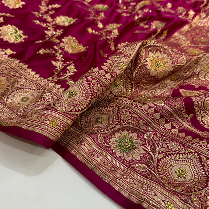 Rani Mashru Silk with Ari and Stone