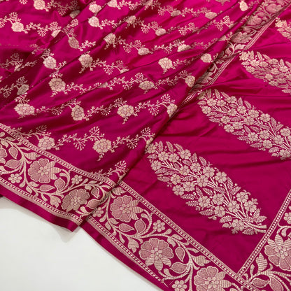 Banarasi Pattern Rani Mashru Silk Saree