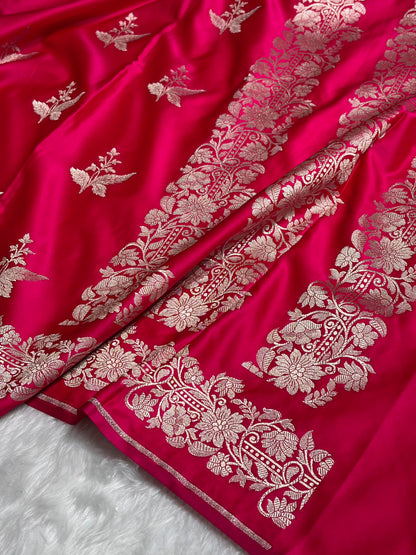 Rani Cross Shades Floral Boota Mashru Silk Saree MSM-67