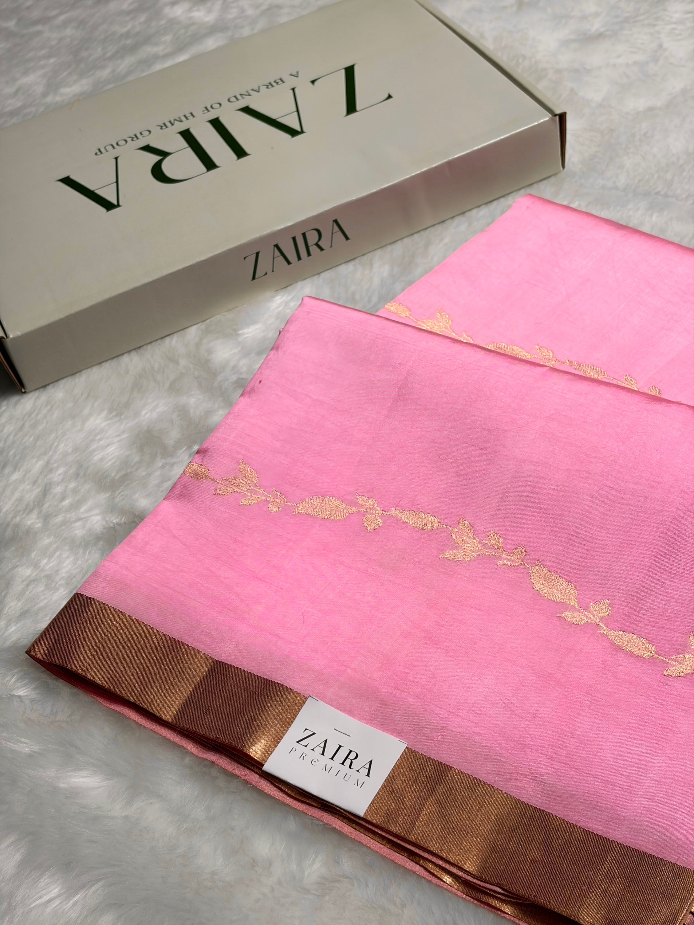 Baby Pink Shades Handwoven Pure Raw Mango Silk RM-39