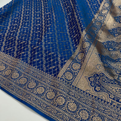 Firozy Banarasi Brocade Soft Katan Silk Saree - SK44