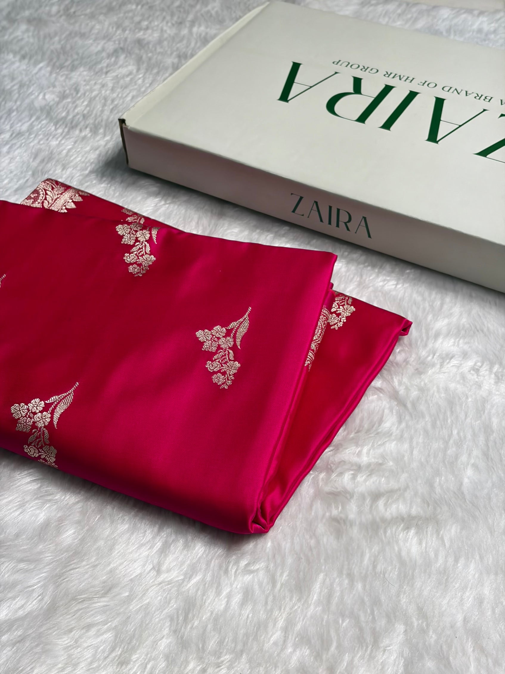 Cross Rani Boota With Floral Border Mashru Silk Saree MSM-97