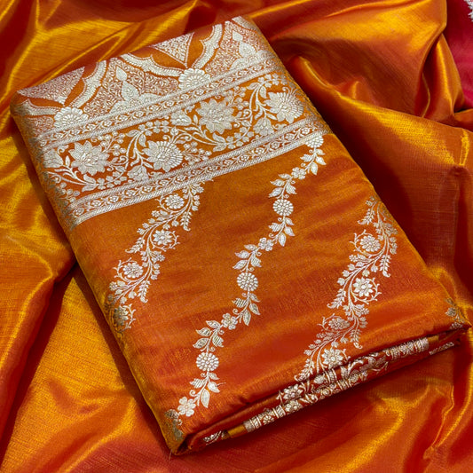 Ultra Light Weight Satin Silk Cross in Gold-Orange Shades