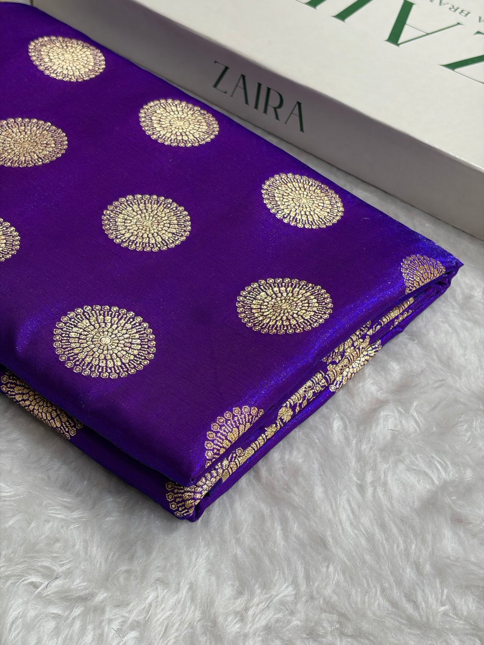 Purple Shades Banarasi Satin Silk Saree SS33