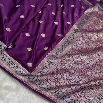 Purple Shades boota with Minakari Mashru Silk Saree