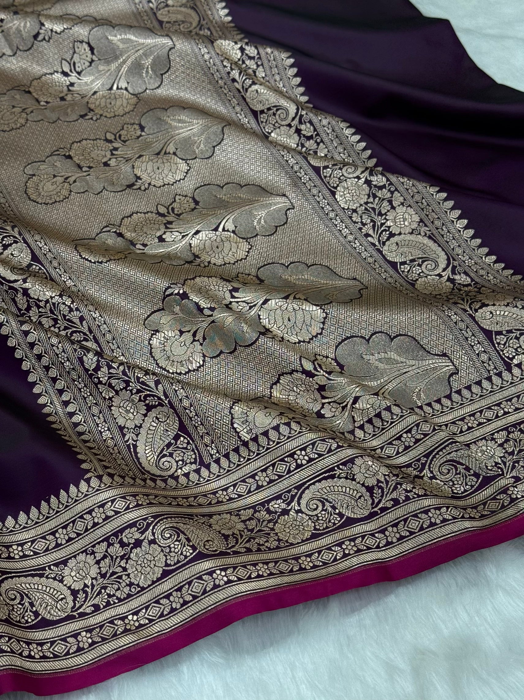 Wine Shades Mashru Silk Saree for Festive Seasons MSM 66