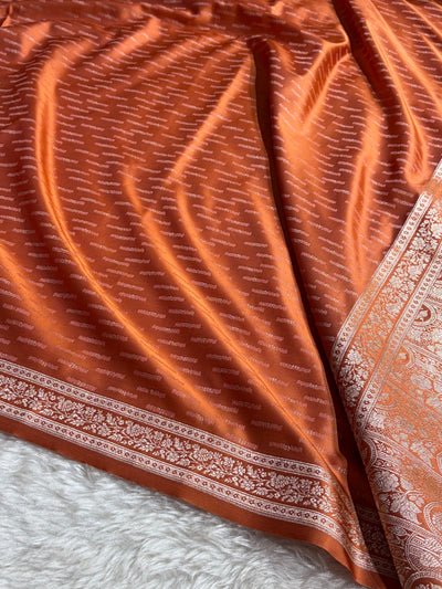 Rust Shades Tanchoi Motif Mashru Silk Saree MST-16
