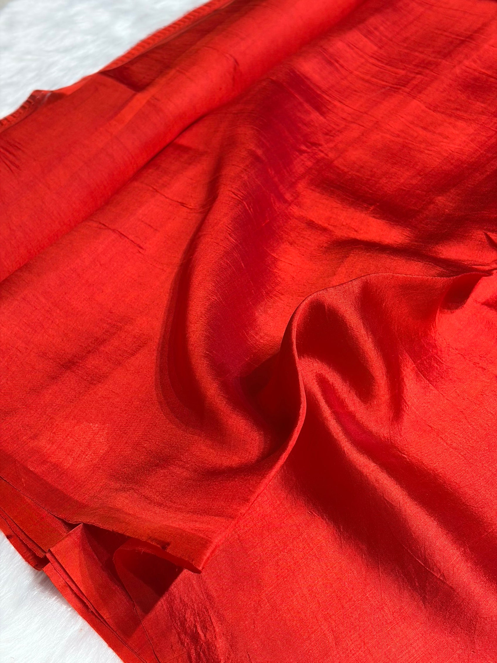 Red Shades Boota Handwoven Pure Raw Mango Silk RM-10