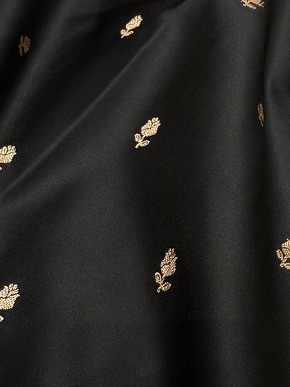 Black shades Booti Mashru Silk Banarasi Saree MSM 39