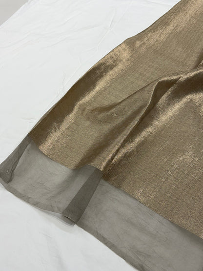 Banarasi Pure Organza Smoky Grey Shades Banarasi Silk Saree