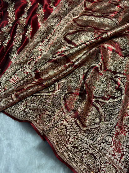 Maroon Shades Cross with Swarovski Stone Work BSS-10