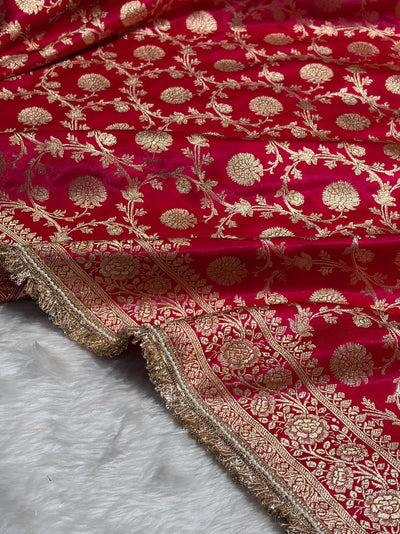 Cross Rani Satin Silk Saree with Gota Patti SSGP15