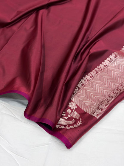 Rusty Mauve Shade With Booti Pattern Mashru Silk Saree