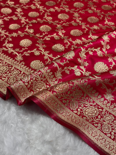 Light Weight Cross Rani shades Satin Silk Saree SS15