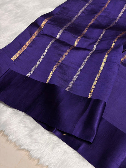 Purple Shades Boota Handwoven Pure Raw Mango Silk RM-11