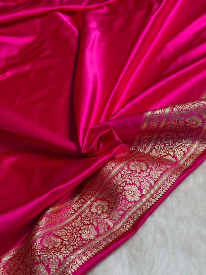 Rani Booti Pattern Satin Katan Silk Saree SK65