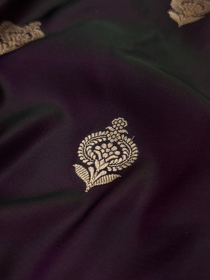 Wine shades Mashru Silk Saree for Festive Seasons MSM 24