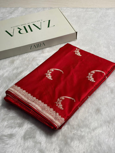 Red Shades Unique Motif Mashru Silk Saree MCS47