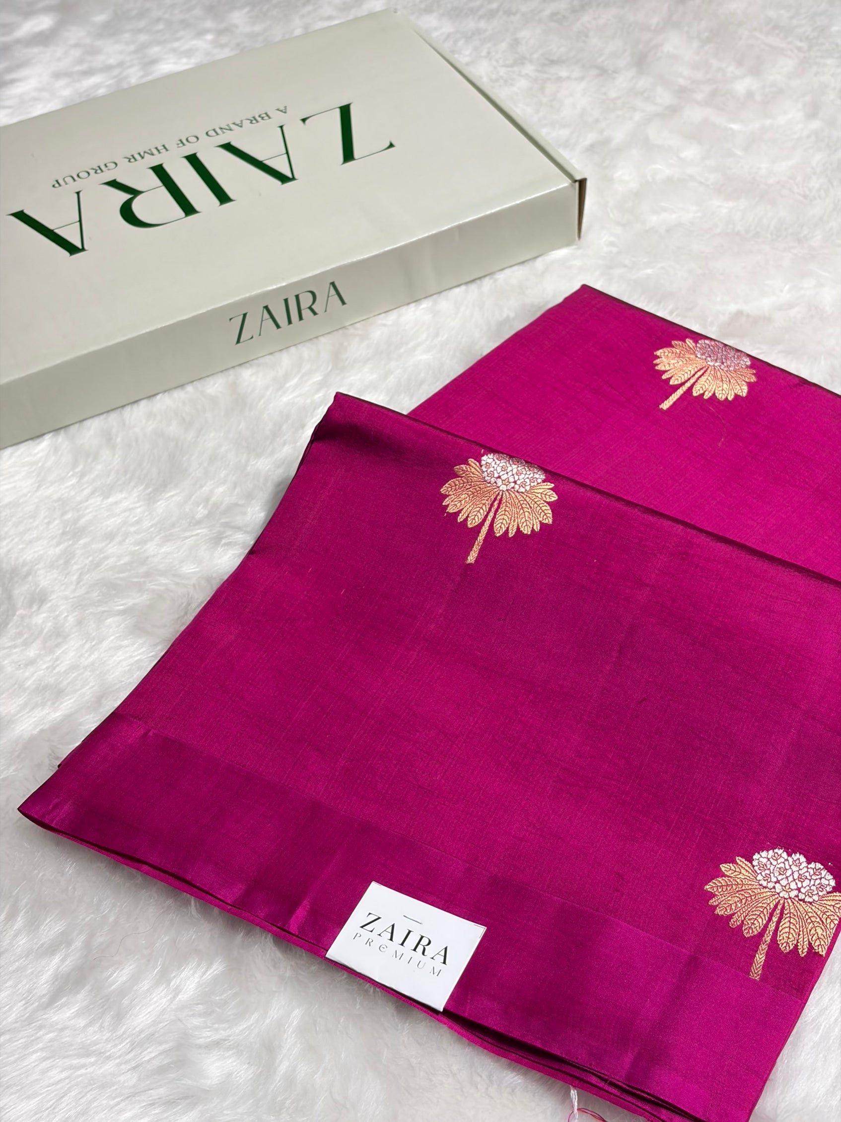 Rani Shades Meena Boota Handwoven Raw Mango Silk RM-43