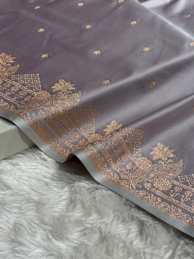 Banarasi Satin Katan Saree Booti PatterIn Sea Green Shades SK134