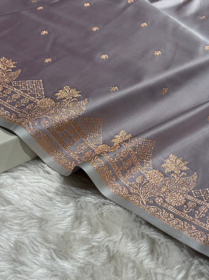 Banarasi Satin Katan Saree Booti PatterIn Sea Green Shades SK134