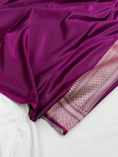 Wine Shade With Booti Pattern Mashru Silk Saree
