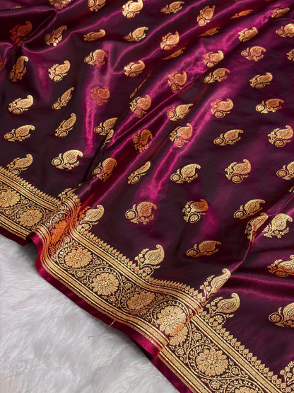 Satin Silk Booti in Dark Chocolate Shades