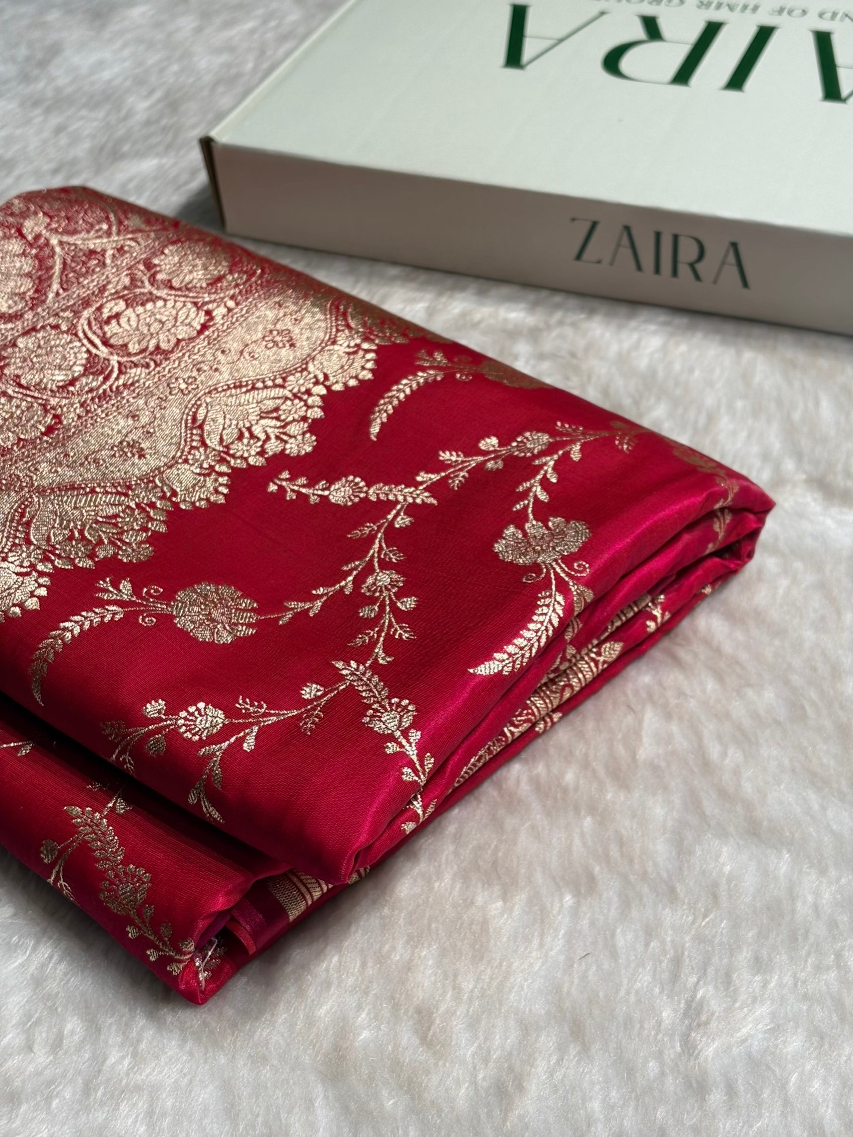 Reddish Pink Shades Banarasi Satin Silk Saree SS34