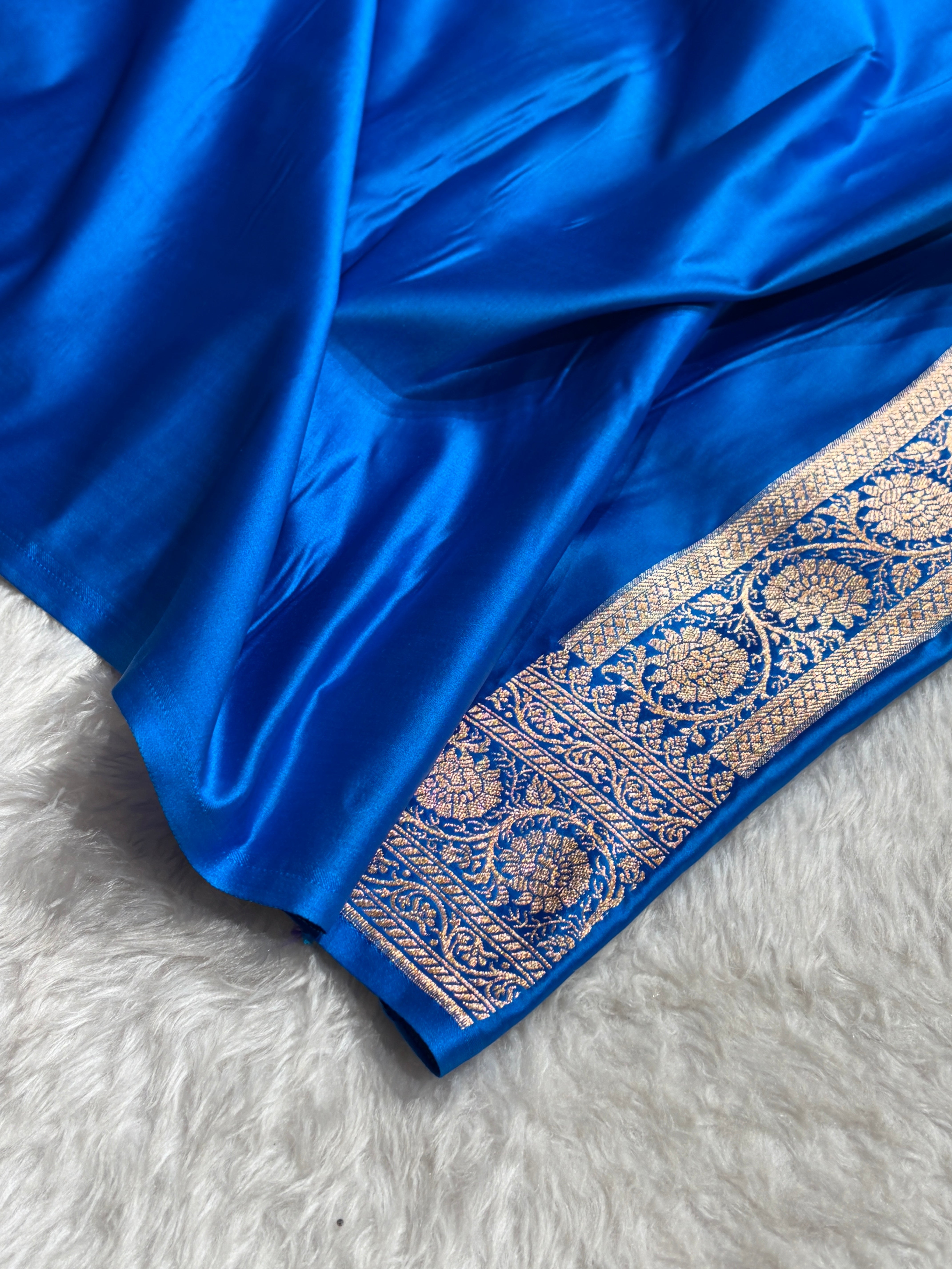 Firozi Banarasi Boota Katan Silk Saree