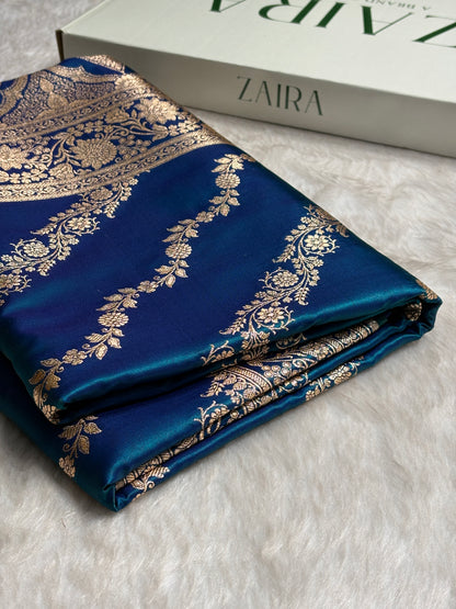 Ultra Light Weight Satin Silk Peacock Cross SS10