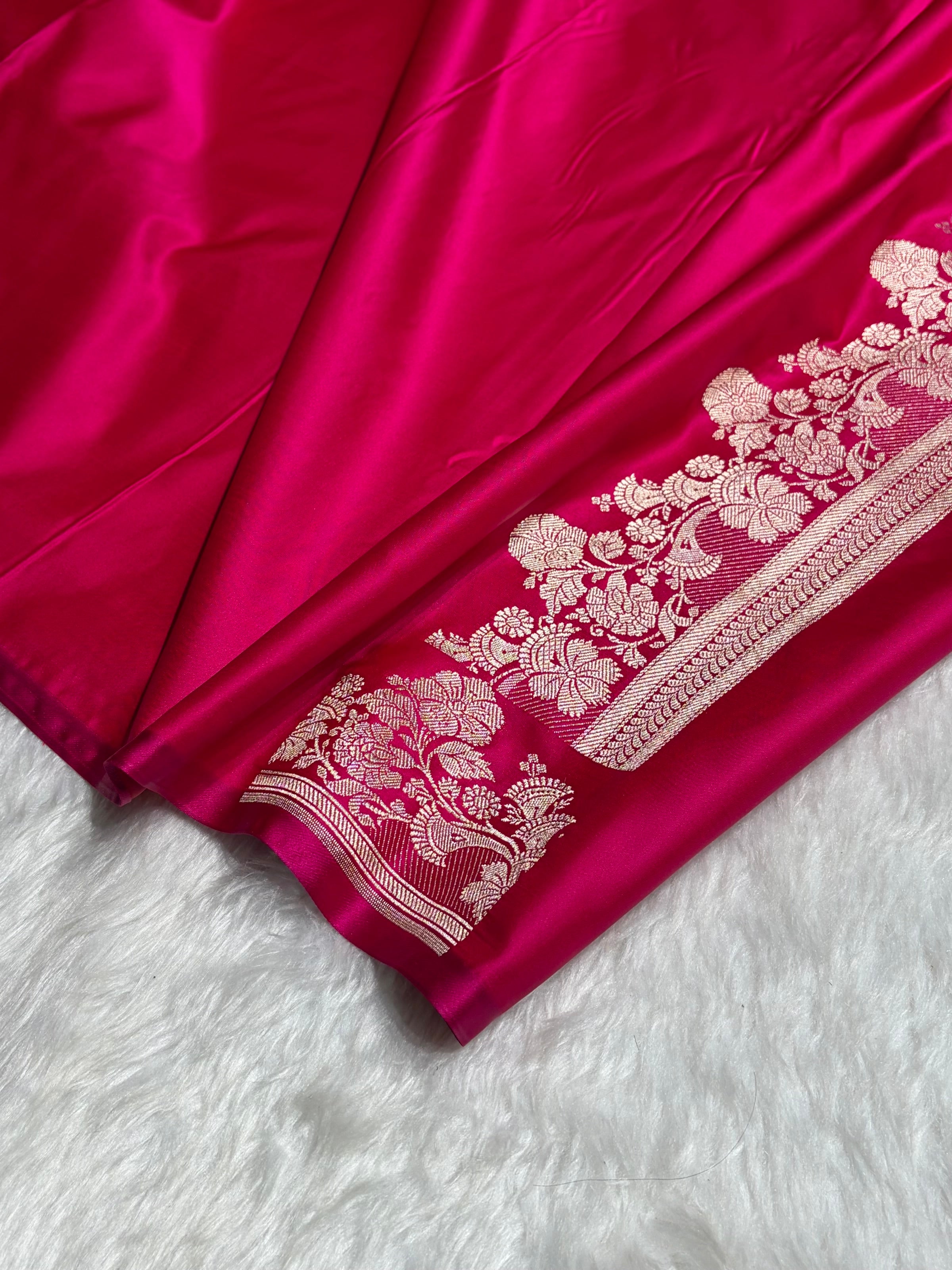 Cross Rani  Floral Boota Mashru Silk Saree MSM-43