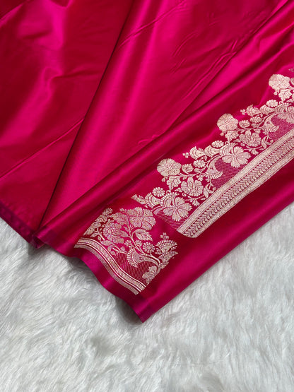 Cross Rani  Floral Boota Mashru Silk Saree MSM-43