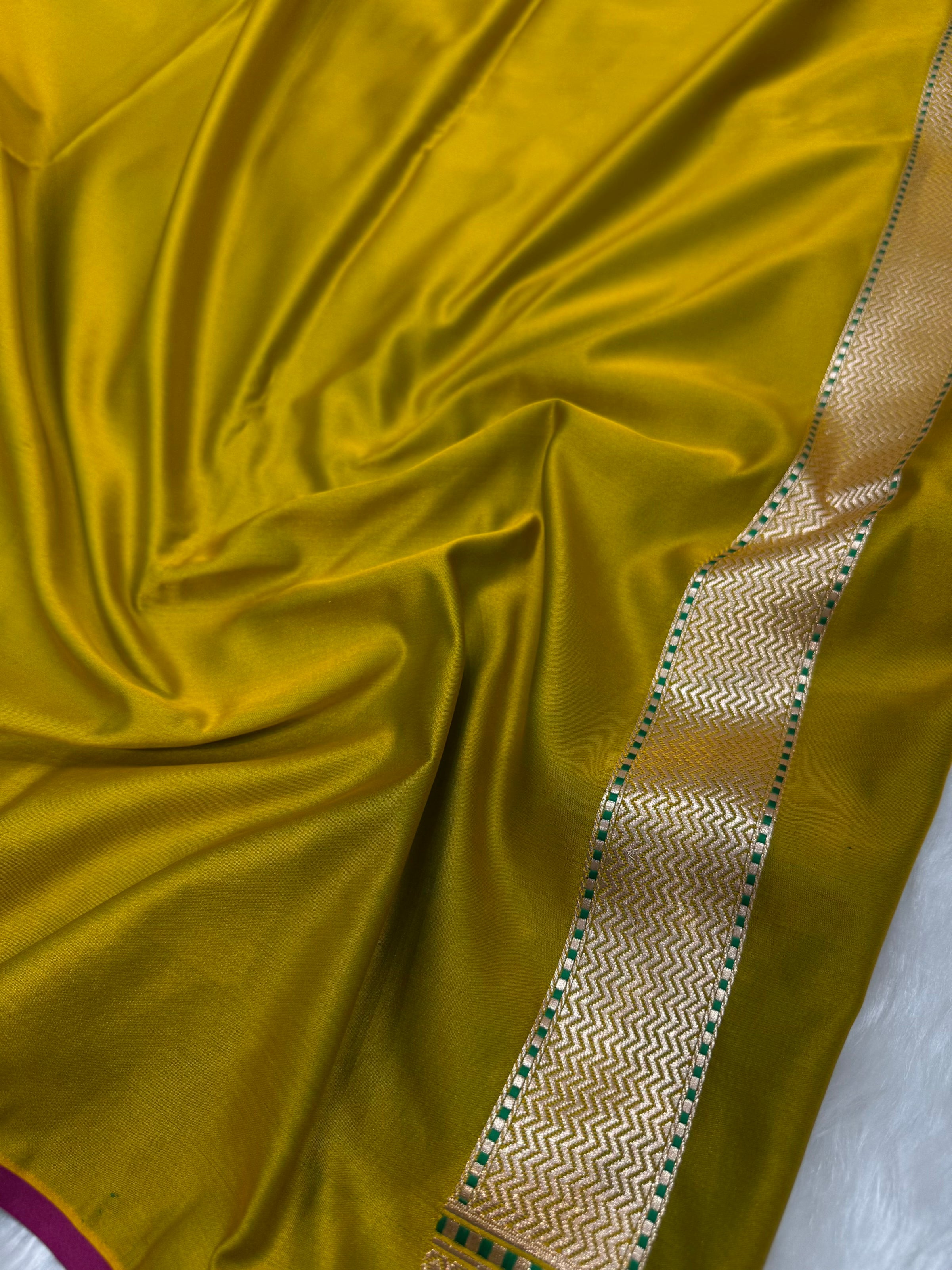 Plain Mashru with Mehendi Green Shades MSM 51