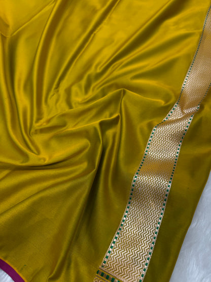 Plain Mashru with Mehendi Green Shades MSM 51