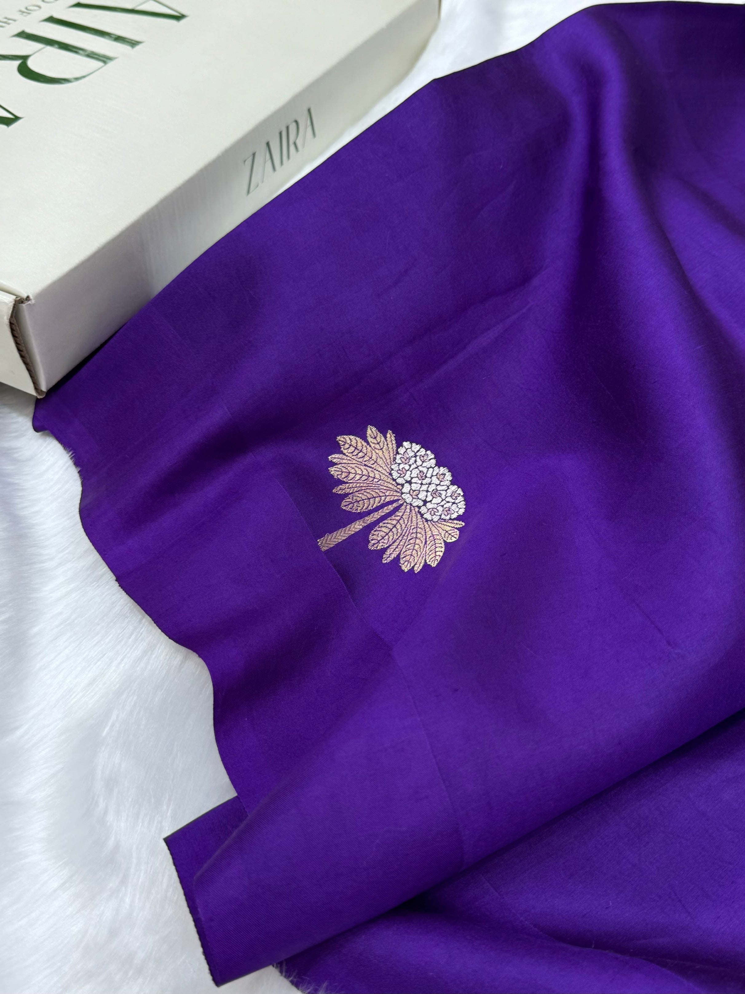 Purple Shades Meena Boota Handwoven Raw Mango Silk RM-43