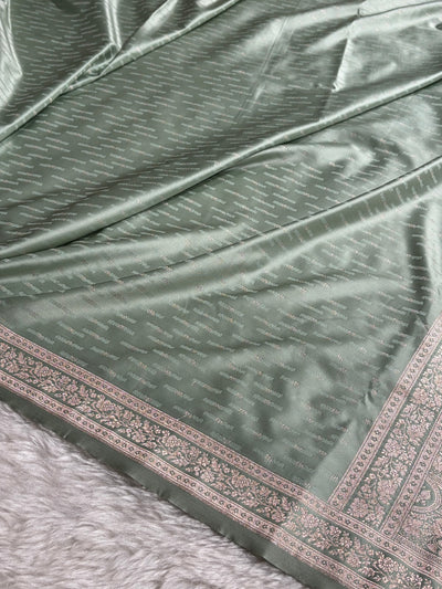 Sea Green Shades Tanchoi Motif Mashru Silk Saree MST-16