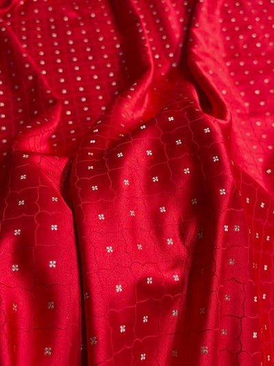 Dark Red Shades Tanchoi Motif Mashru Silk Saree MST-13