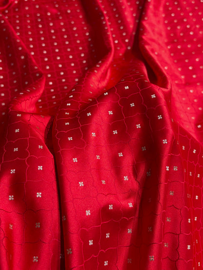 Dark Red Shades Tanchoi Motif Mashru Silk Saree MST-13