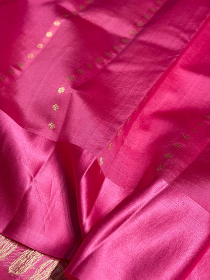 Gajri Shades Handwoven Pure Raw Mango Silk RM-63