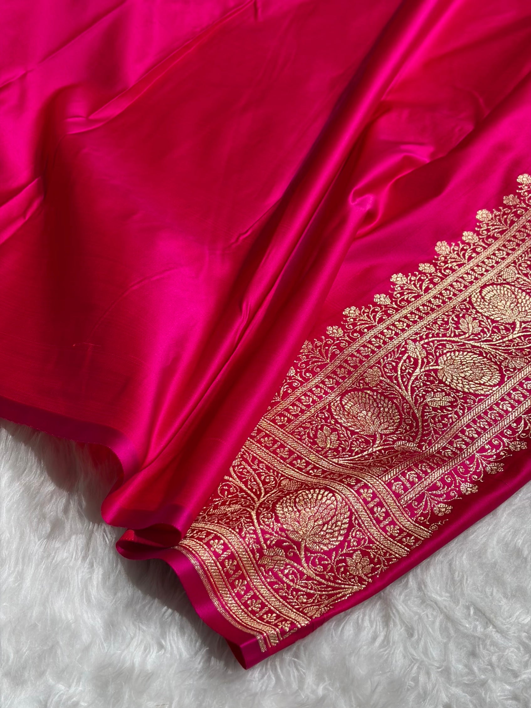 Firozi - Rani Banarasi Boota Katan Silk Saree SKM29