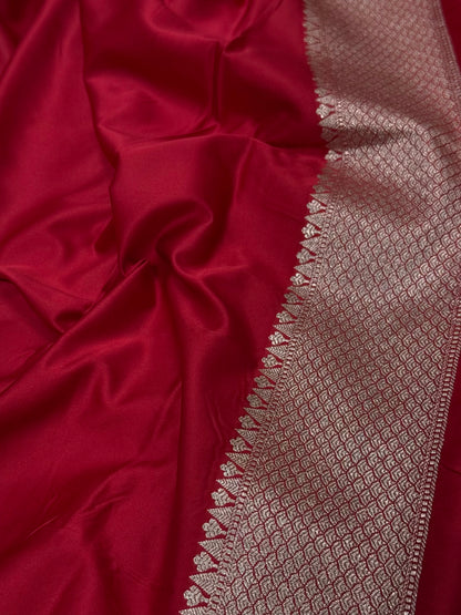 Pinkish Maroon Shades Floral Booti Mashru Silk Saree MS54