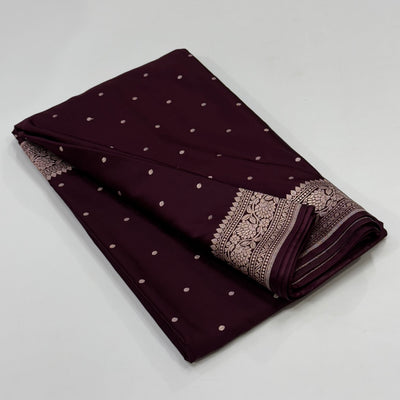 Chocolate Mashru Silk Saree