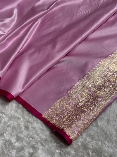 Bananas Lavender Cross Satin Katan Silk Saree SK17