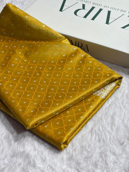 Mustard Shades Tanchoi Motif Mashru Silk Saree MST-13