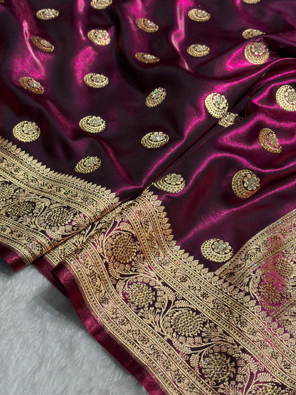 Chand Tara Cross Wine Boota With Traditional Banarasi Swarovski Work BSS04 (R)