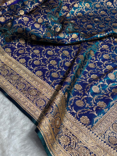 Banarasi Bridal Peacock Jaal with Swarovski Stone BSS13 (E)