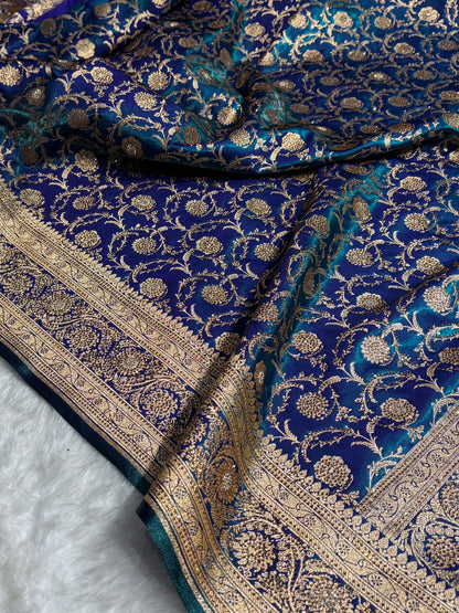 Banarasi Bridal Peacock Jaal with Swarovski Stone BSS13 (E)