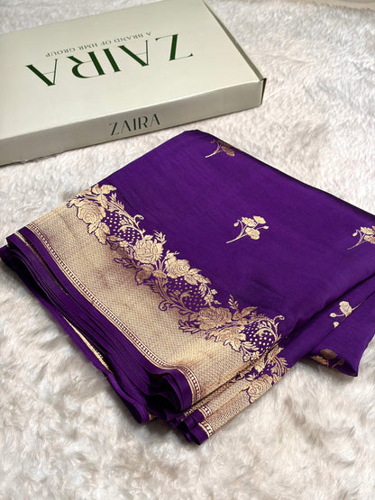 Purple Shades Handwoven Pure Raw Mango Silk RM-55