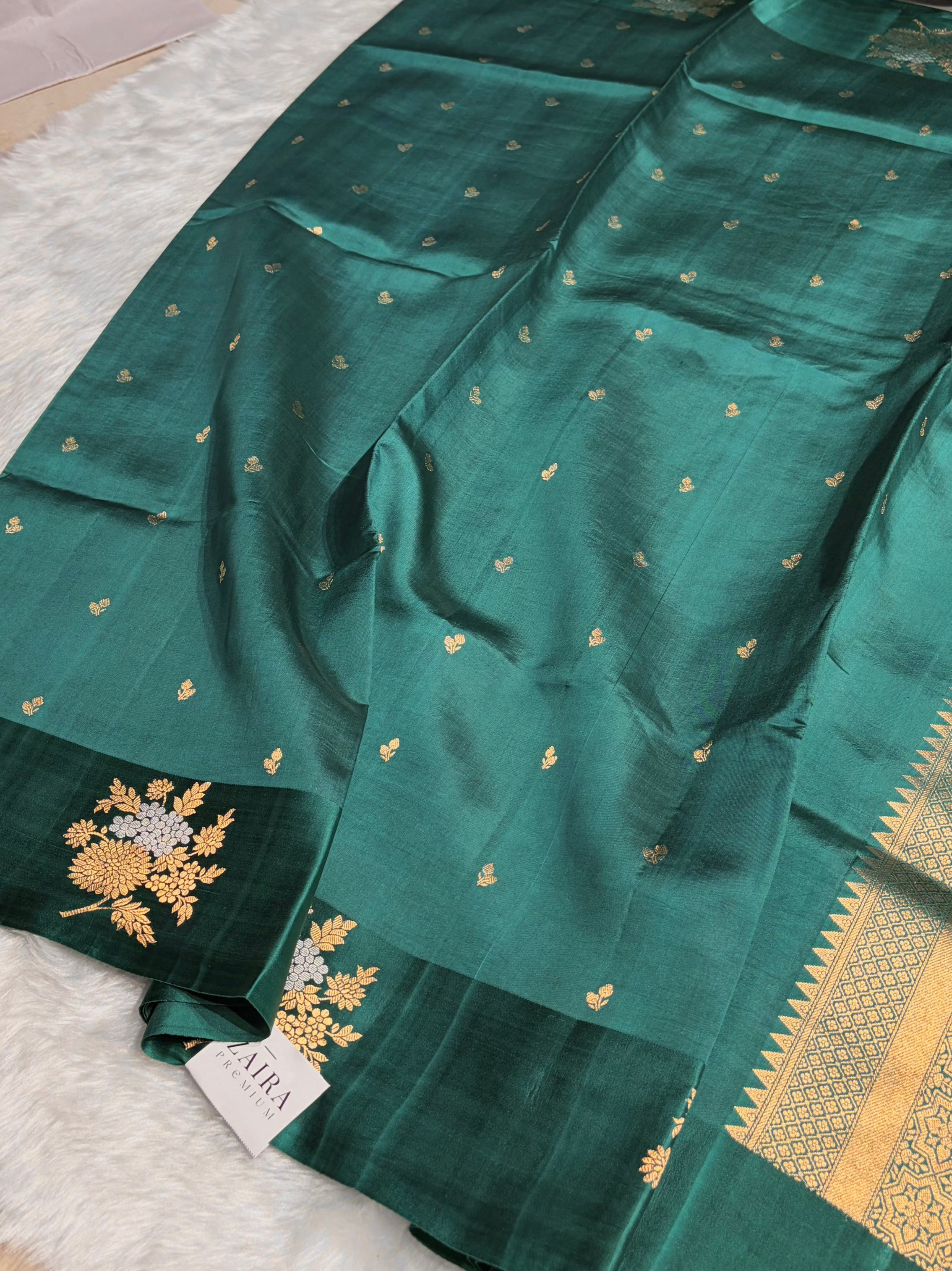 Dusty Rama Shades Boota Handwoven Pure Raw Mango Silk RM-09