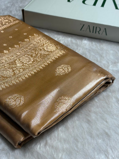 Satin Silk Saree Booti Motif in Tusser Shades SS20